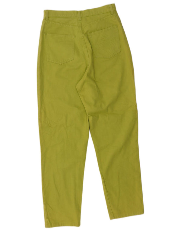 Jaeger Vaqueros cónicos de cintura alta para mujer UK 10 Small W26 L38 Algodón verde