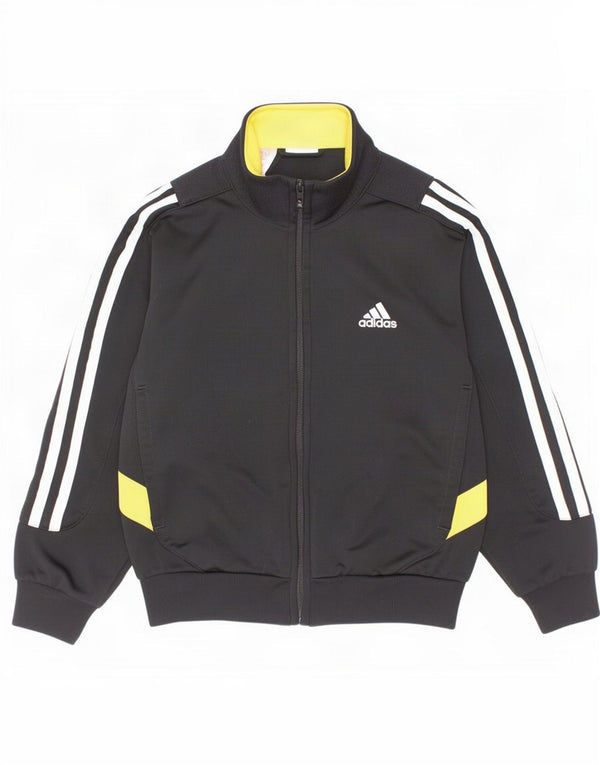 Adidas - Chaqueta de chándal para niño, 5-6 años, color negro, poliéster