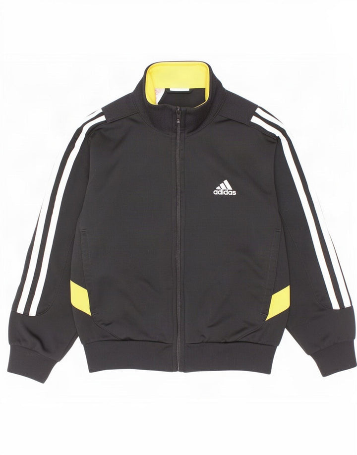 Adidas - Chaqueta de chándal para niño, 5-6 años, color negro, poliéster