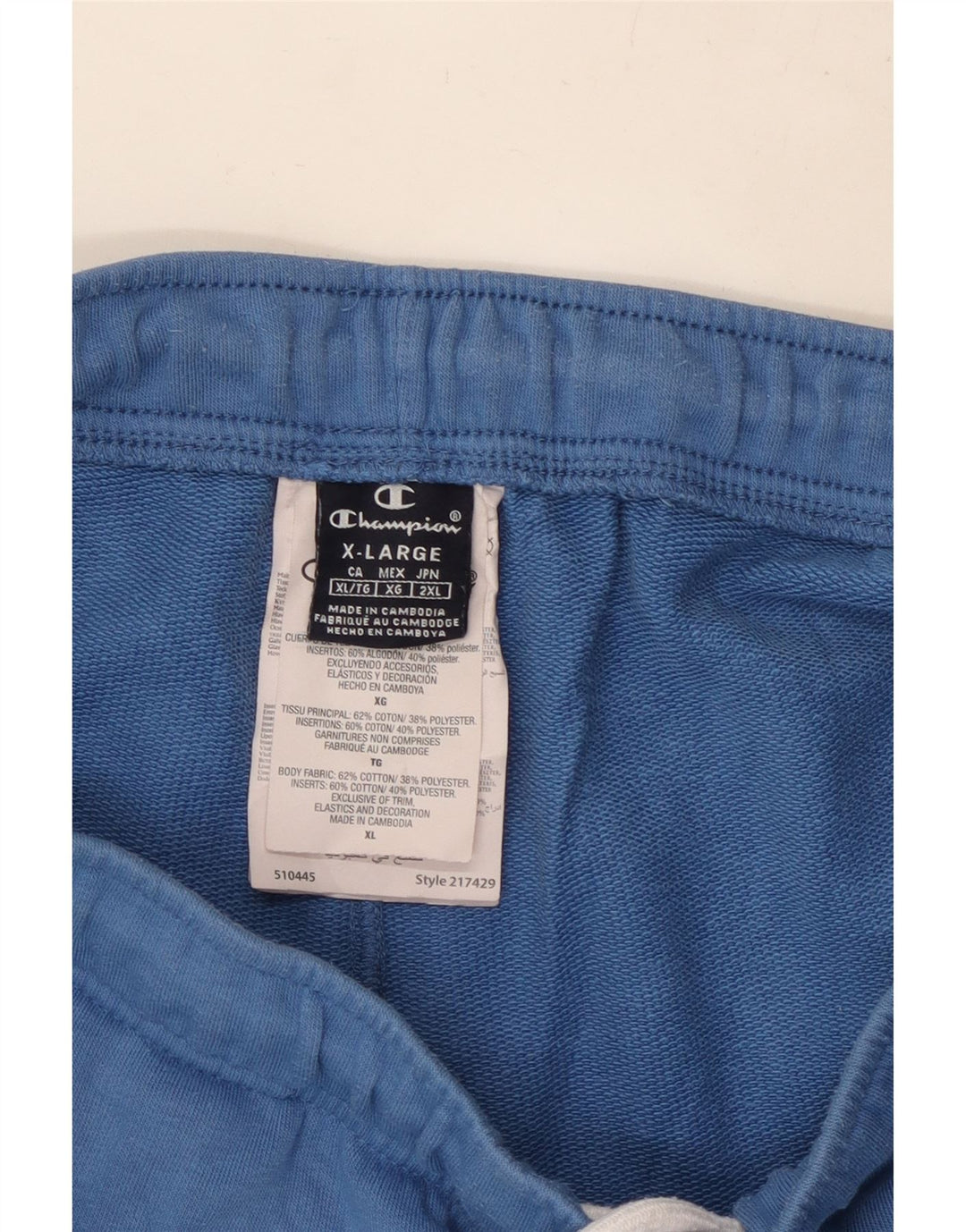 Champion Shorts deportivos gráficos para hombre XL Algodón azul