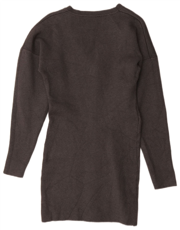 Zara Mujer Vestido Jersey Reino Unido 44 Grande Gris