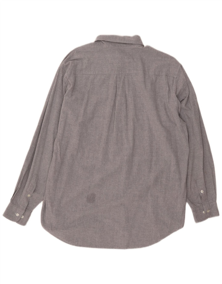 Camisa Benetton Hombre Grande Gris Algodón