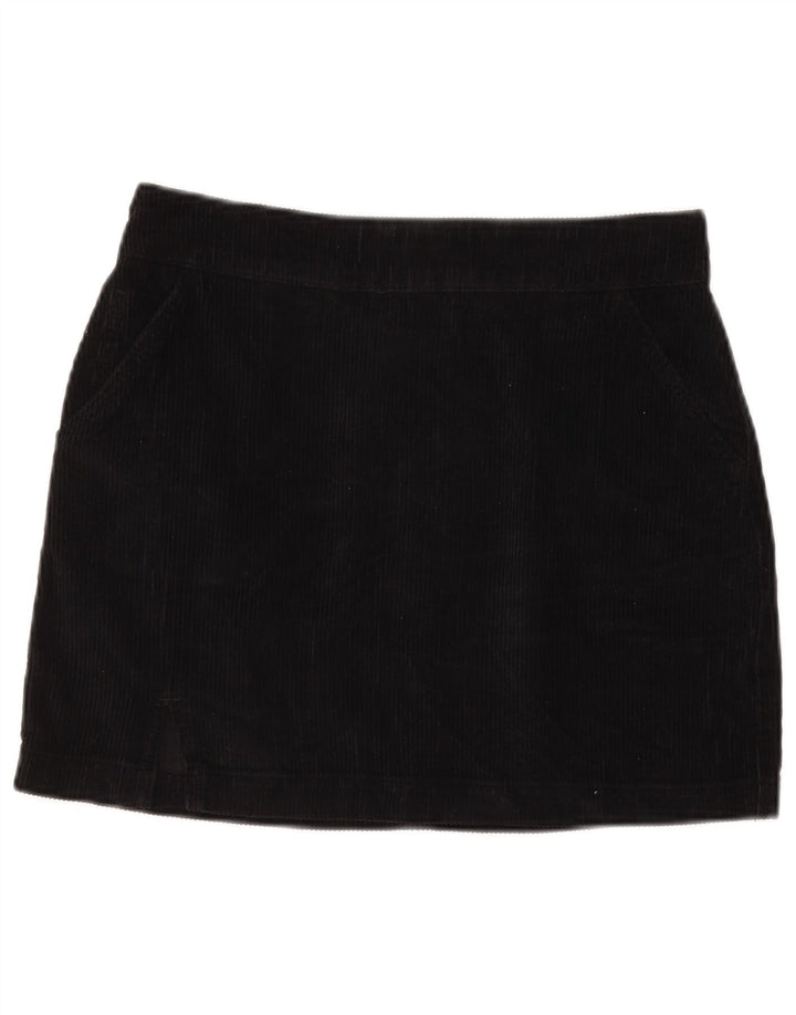 TOPSHOP Minifalda de pana para mujer UK 12 Medium w28 Algodón negro