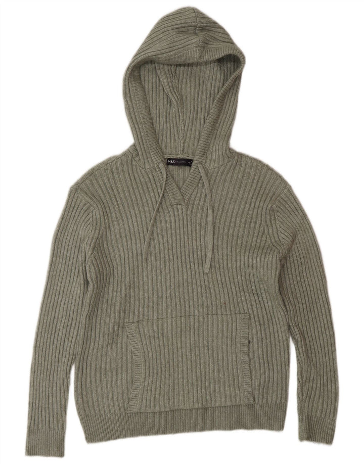 Marks & Spencer Jersey con capucha para mujer UK 40 Poliéster verde medio