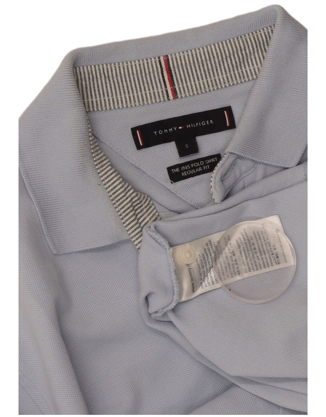 TOMMY HILFIGER Polo Regular Fit para Hombre Algodón Azul Pequeño