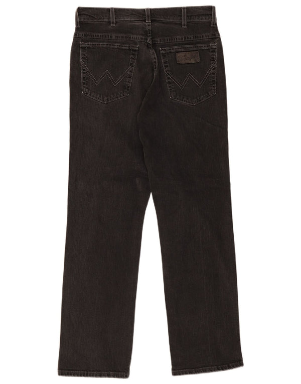 Wrangler Vaqueros rectos elásticos Texas para hombre W32 L30 Algodón negro
