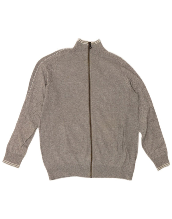Marks & Spencer Chaqueta de chándal para hombre de algodón gris medio