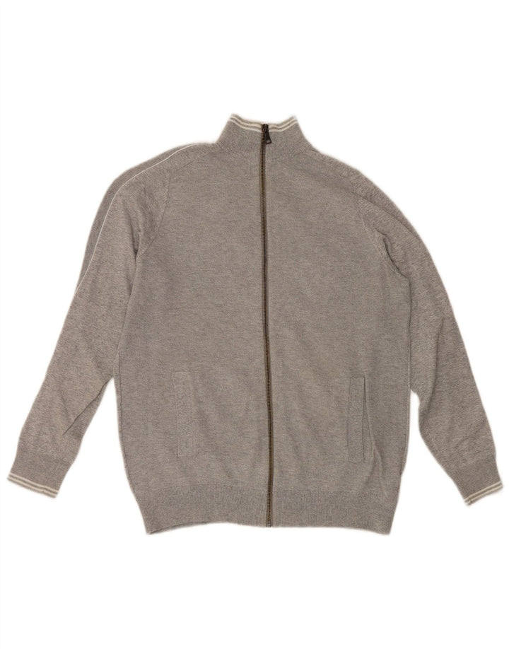 Marks & Spencer Chaqueta de chándal para hombre de algodón gris medio