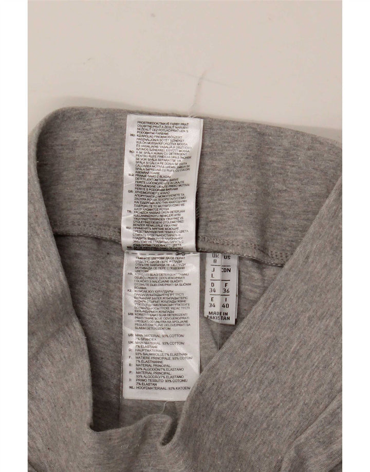 Adidas Leggings para mujer Reino Unido 8 Pequeño Gris Algodón