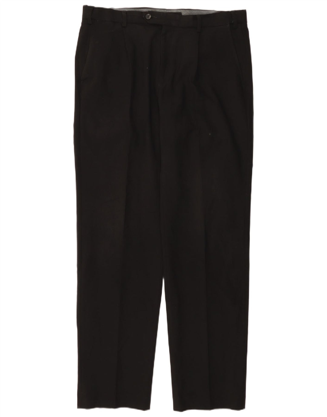 MARKS & SPENCER Pantalón de traje de corte regular para hombre W36 L33 Poliéster negro