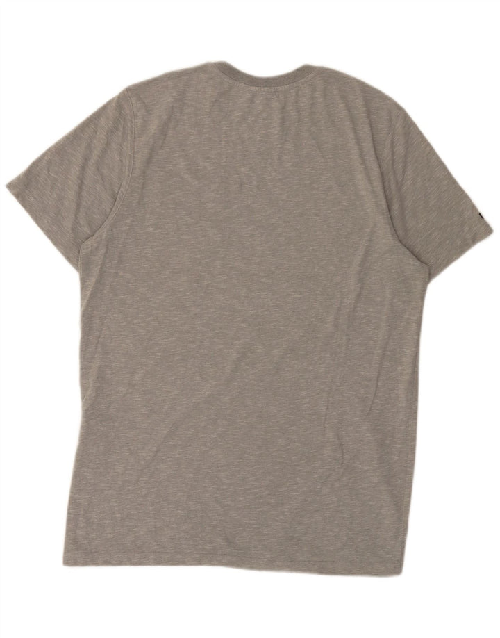 Superdry Camiseta para hombre Top grande de algodón moteado gris