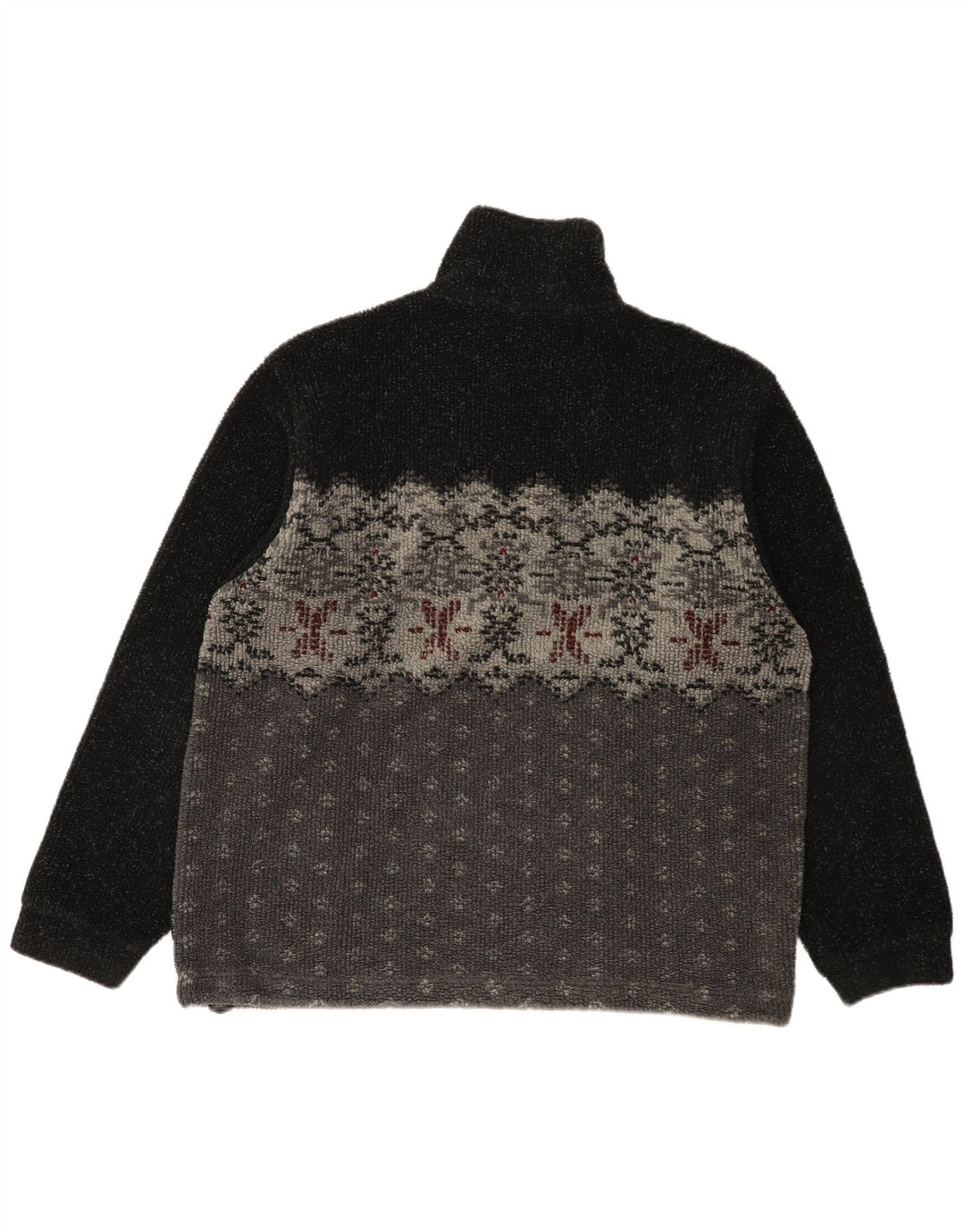 Colmar Hombre Jersey De Forro Polar Con Cuello Y Cremallera Medium Black Fair Isle