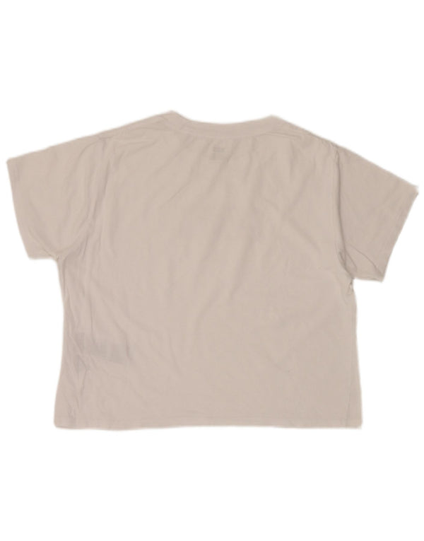 Levi's Womens Oversized Graphic T-Shirt Top UK 10 Small White Cotton
