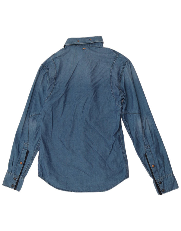 Camisa G-Star Hombre Pequeña Algodón Azul