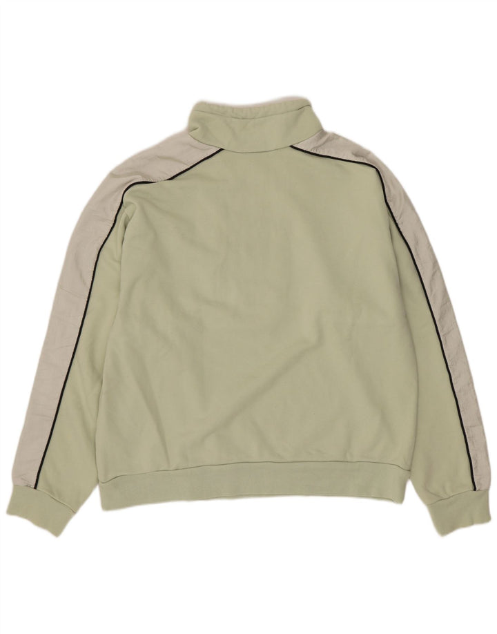 Levi's Sudadera con cuello y cremallera para mujer, talla 44, color verde medio