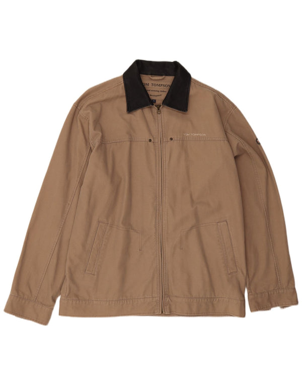 Tom Tompson Chaqueta Bomber para Hombre UK 42 XL Algodón Beige