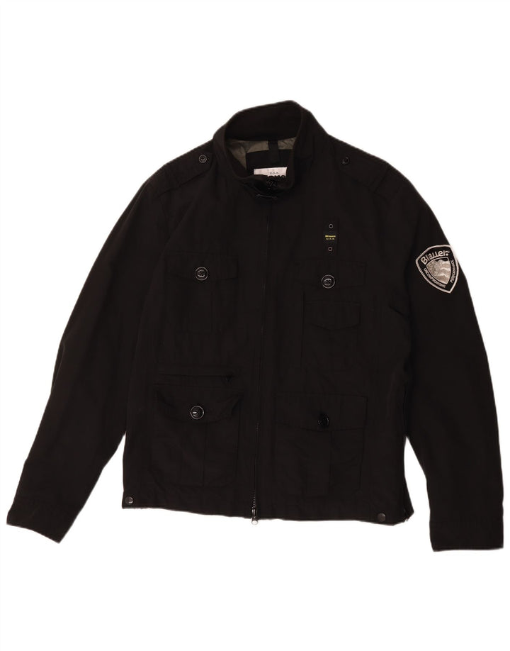Blauer Chaqueta militar utilitaria para hombre UK 42 XL Algodón negro