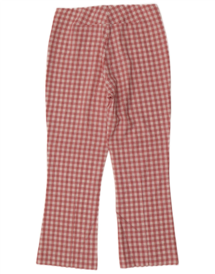 Zara Mujer Pantalones Cortos Rectos Medianos W28 L25 Cuadros Rosa