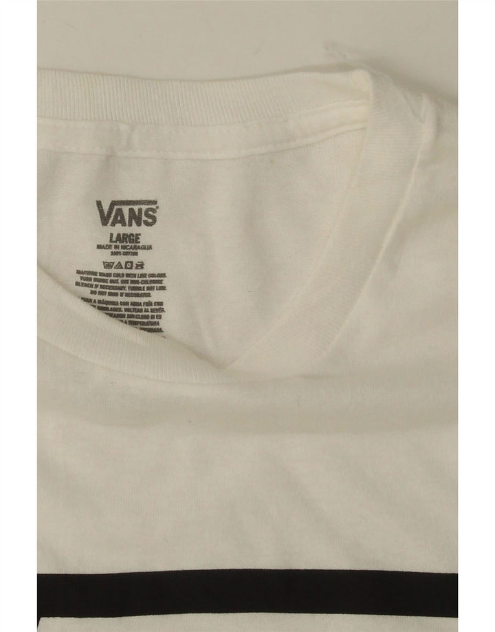 VANS Camiseta gráfica para hombre Top Large White Cotton