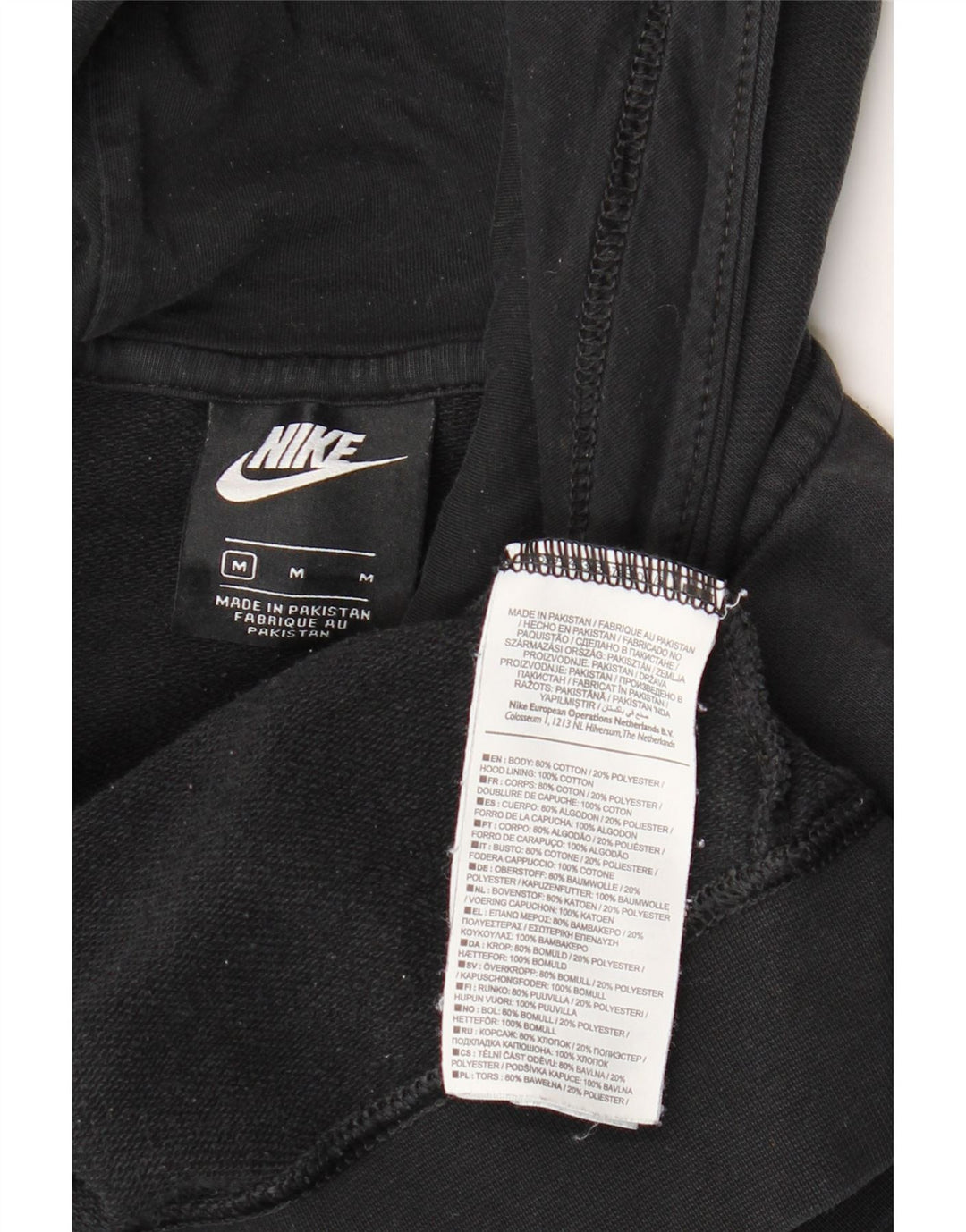 NIKE Sudadera con capucha para mujer UK 44 Mediana Negro Algodón
