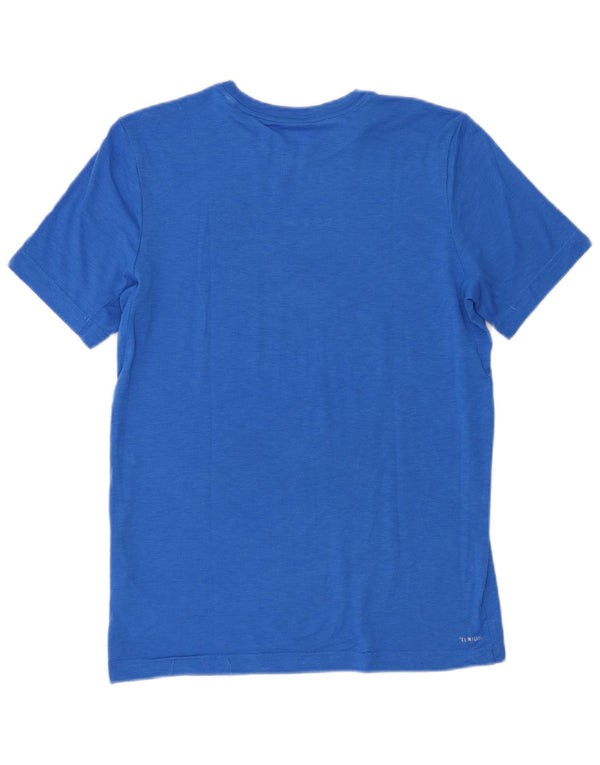 Adidas Chicos Climalite Graphic Camiseta Top 13-14 Años Grande Azul Poliéster