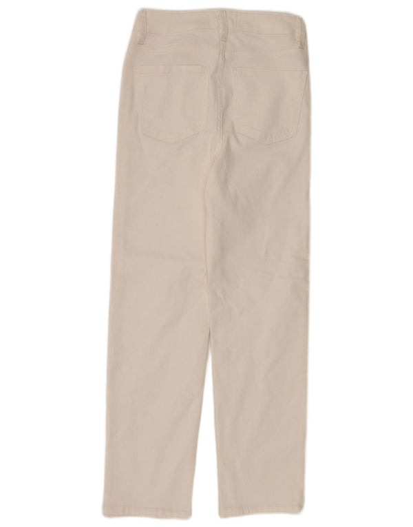 Marks & Spencer Vaqueros rectos para mujer UK 8 Small W26 L26 Algodón blanco