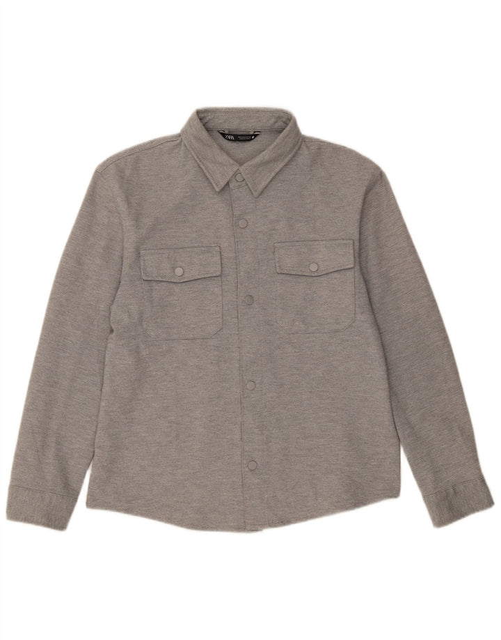 ZARA Mens Shirt Large Grey Cotton
