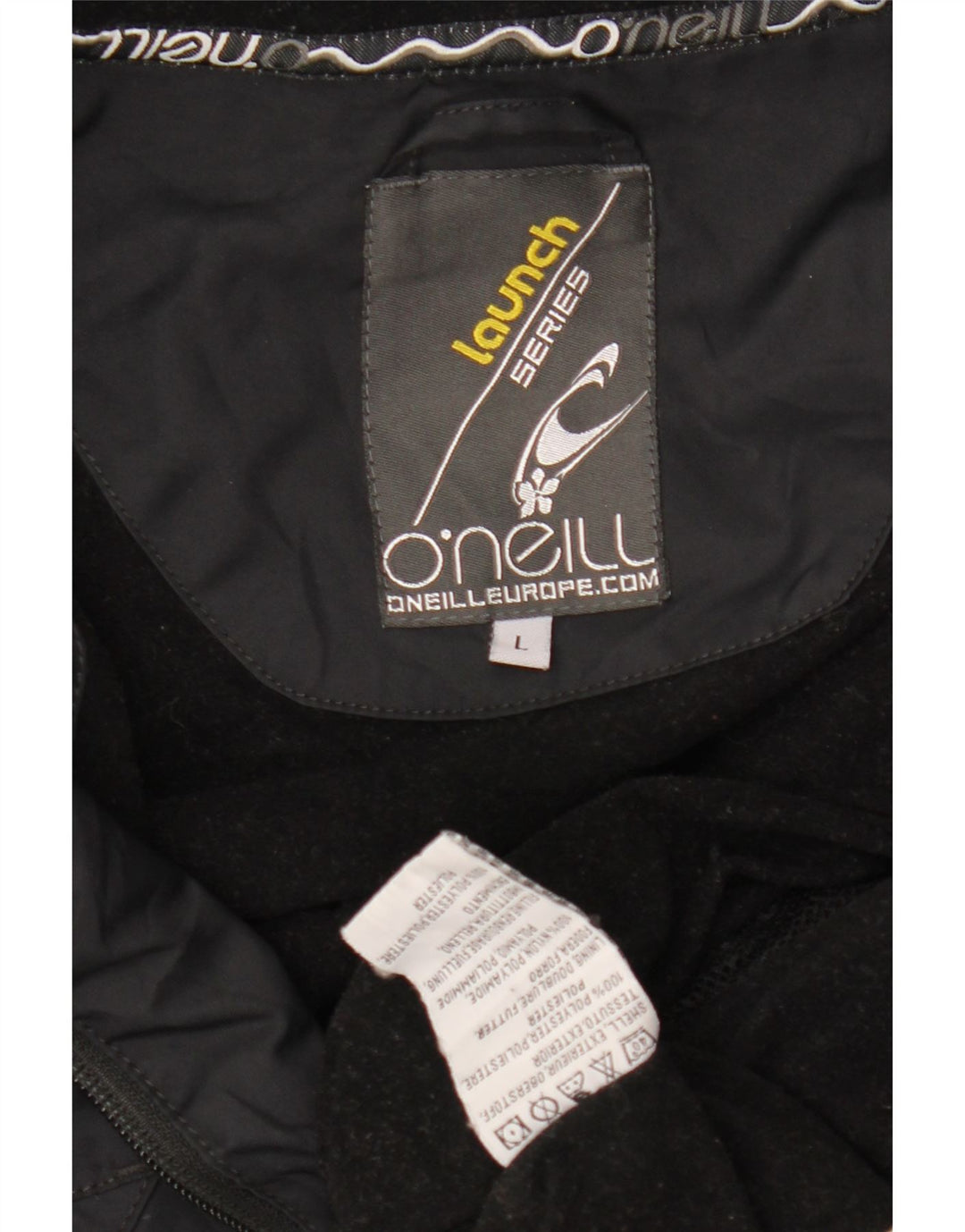 O'Neill Chaqueta cortavientos con capucha para hombre UK 40 Large Poliéster negro