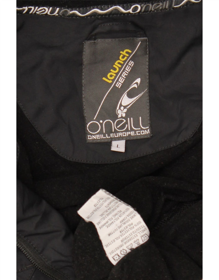 O'Neill Chaqueta cortavientos con capucha para hombre UK 40 Large Poliéster negro