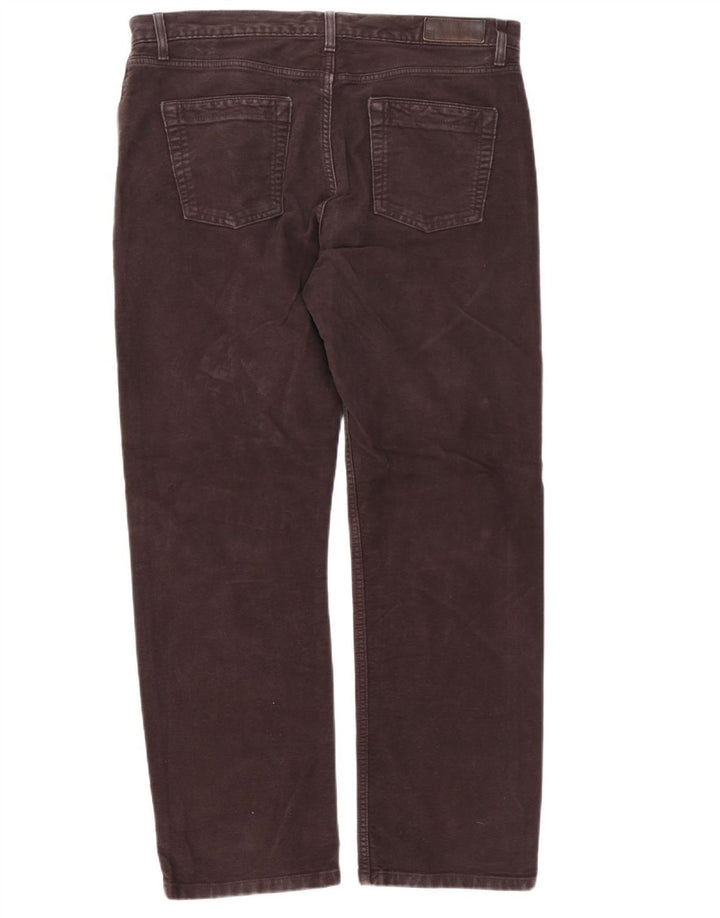 Marks & Spencer Pantalones informales regulares para hombre W36 L31 Algodón marrón
