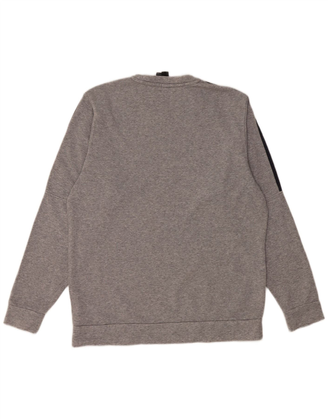 Adidas Hombre Sudadera Jumper Grande Gris Moteado Algodón