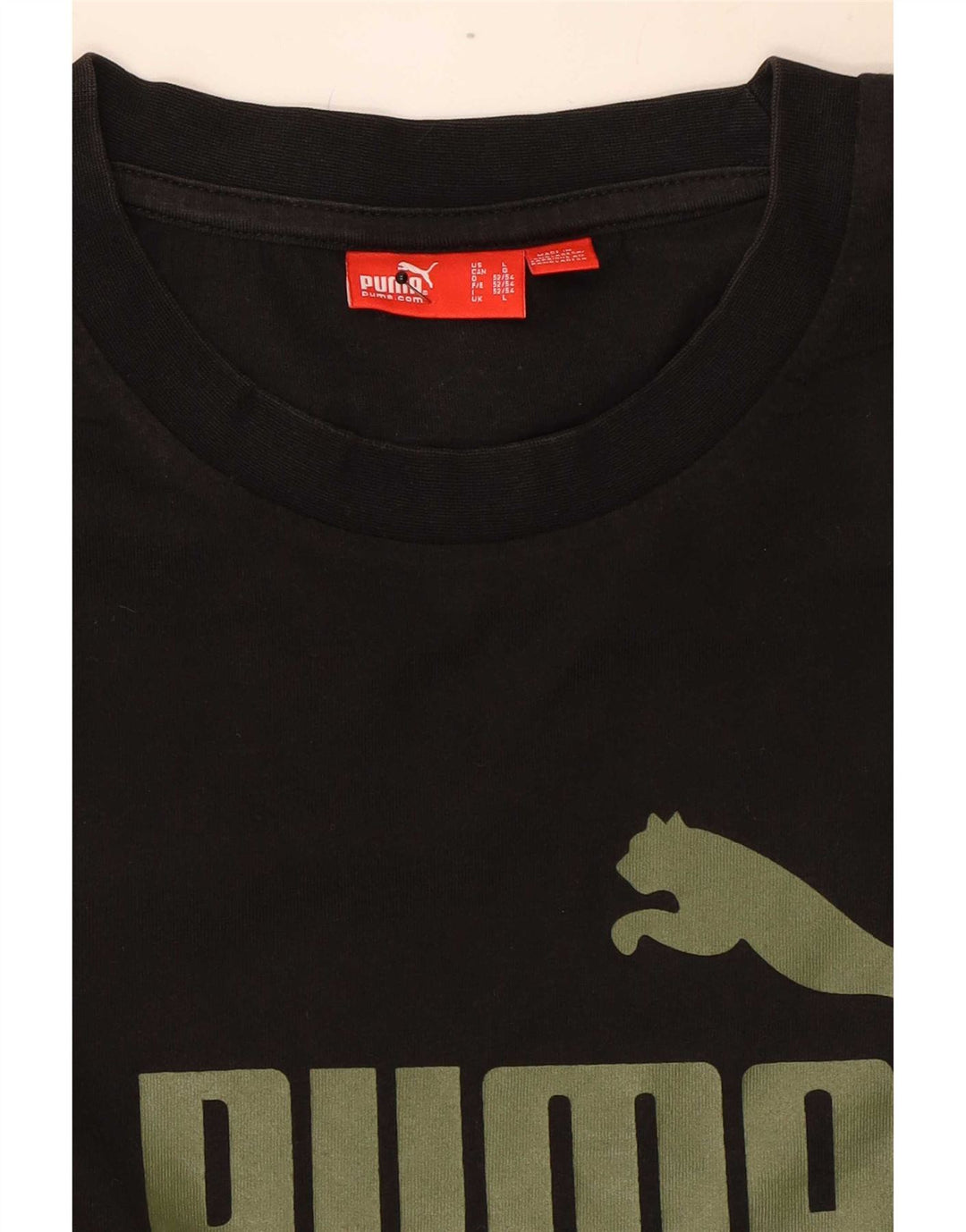 Puma Hombre Gráfico Top Manga Larga Grande Negro