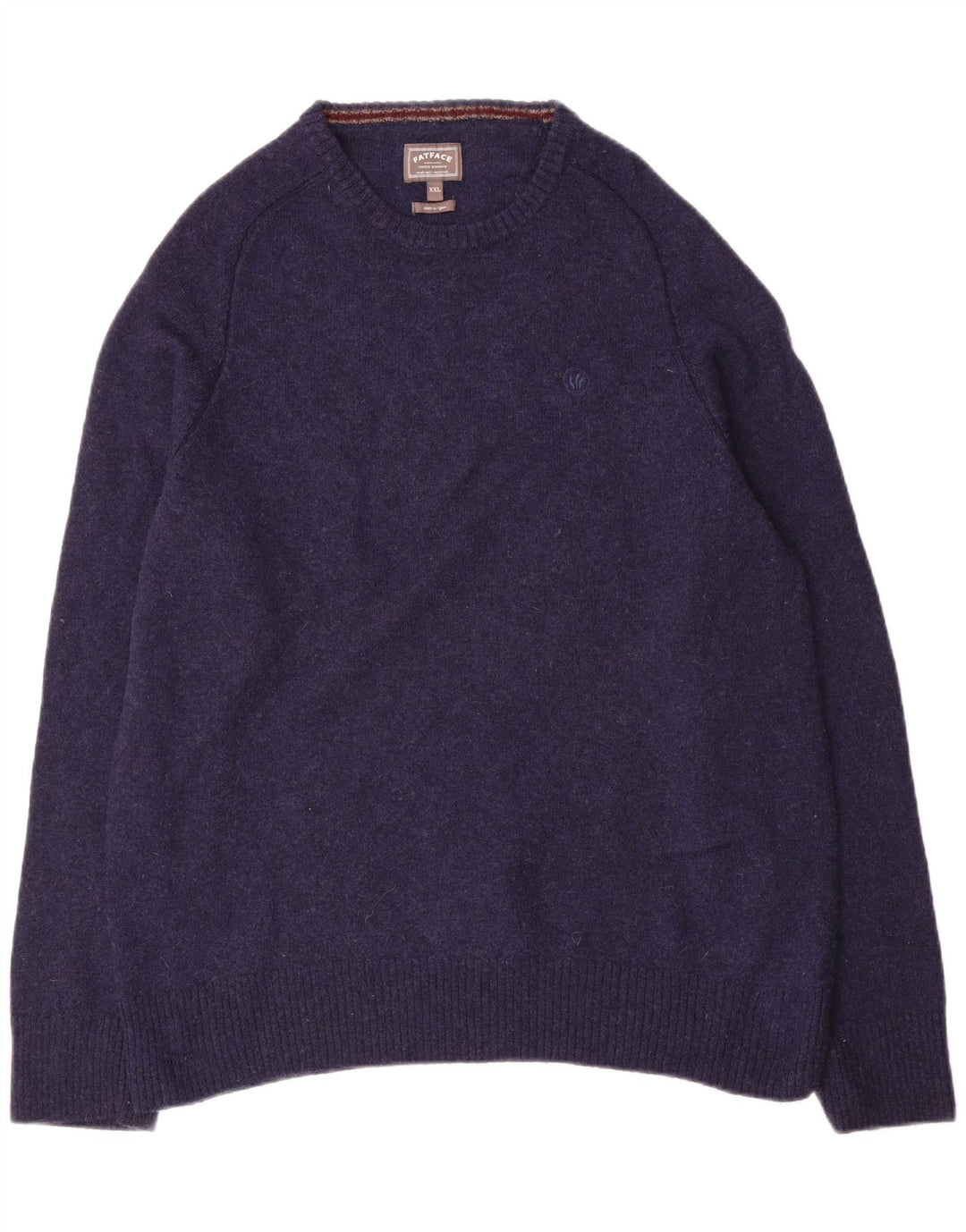 Jersey de cuello redondo para hombre Fat Face 2XL Lana azul marino