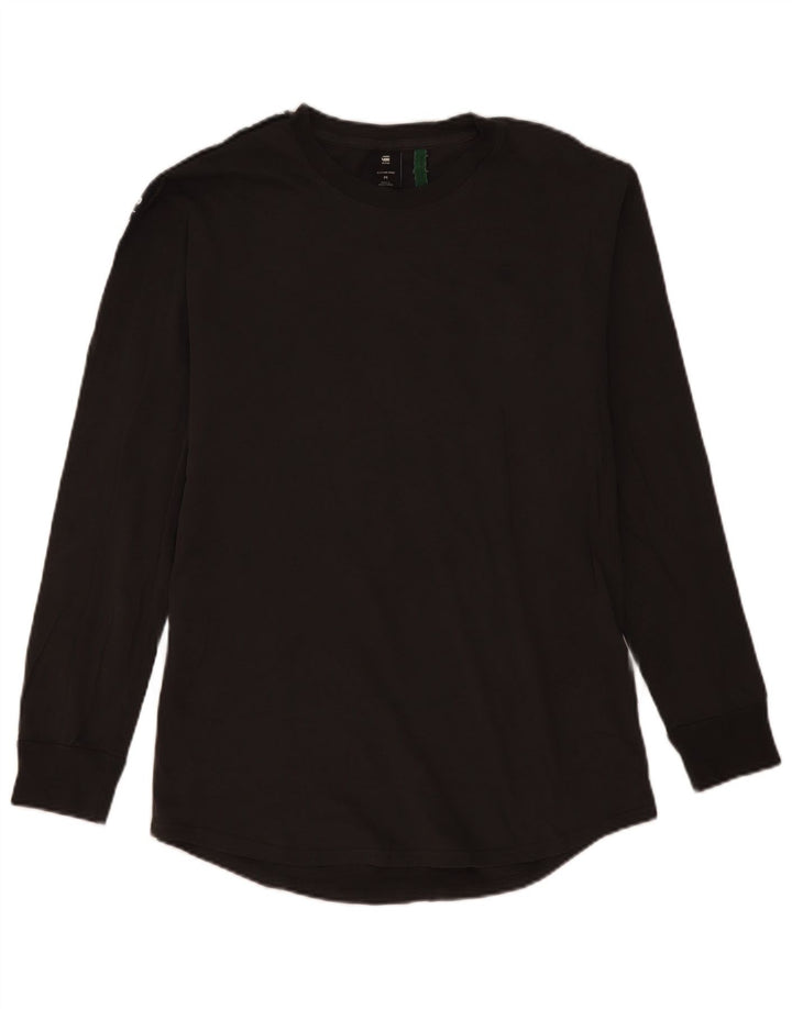 G-Star Hombre Top gráfico de manga larga con bloques de color gris medio