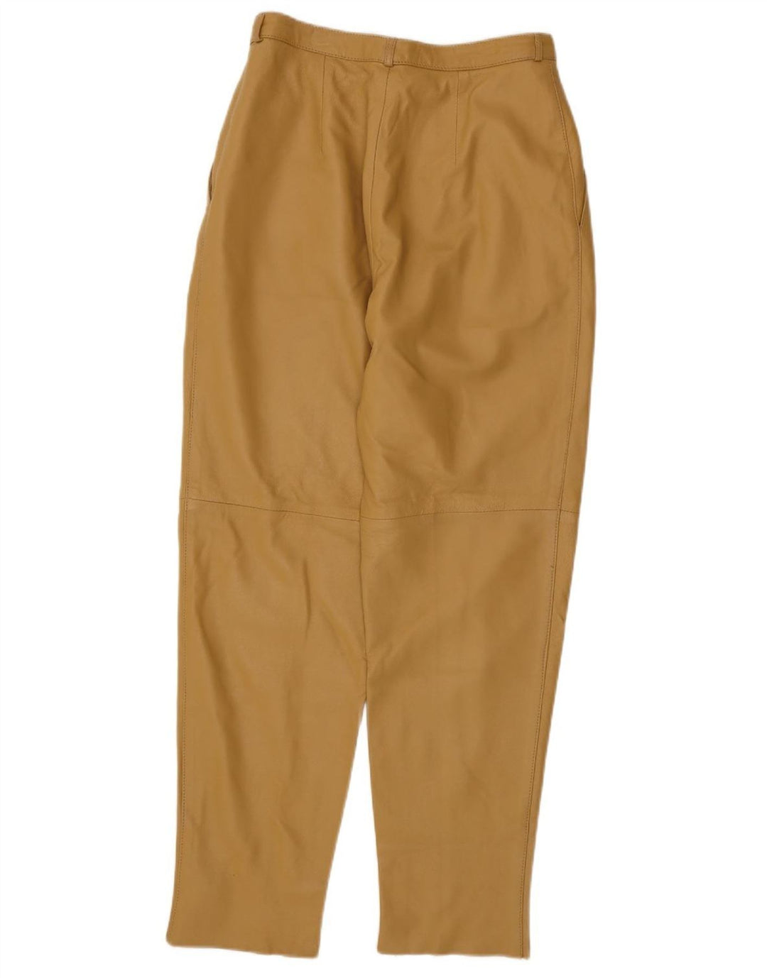 RAY MARJORY Pantalones de cuero con clavijas para mujer IT 42 Medium W28 L30 Caqui