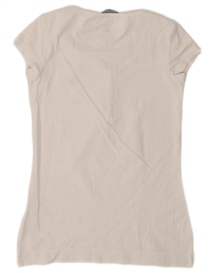 Adidas - Camiseta para mujer, talla 10, color blanco