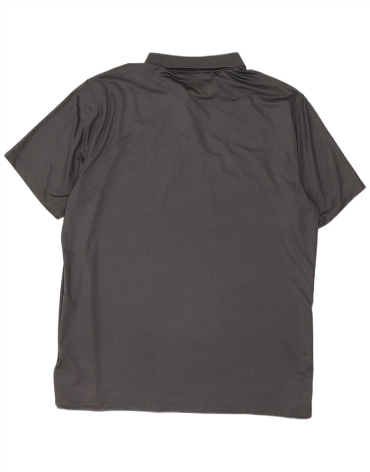 Polo Nike Dri Fit de corte estándar para hombre, poliéster color block grande en gris