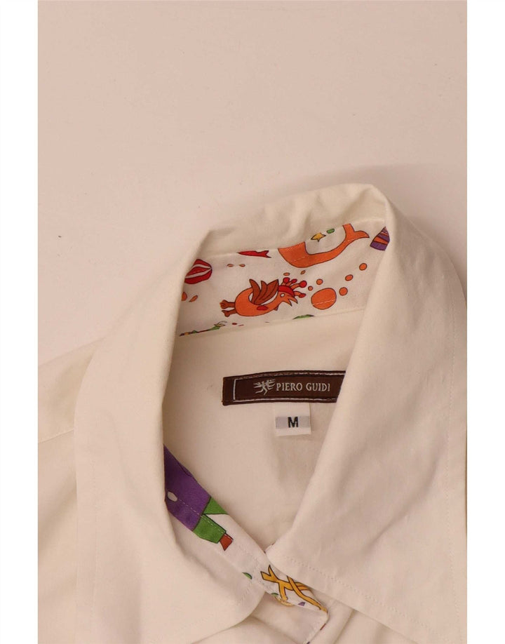 Piero Guidi Camisa para mujer Reino Unido 42 Algodón blanco mediano