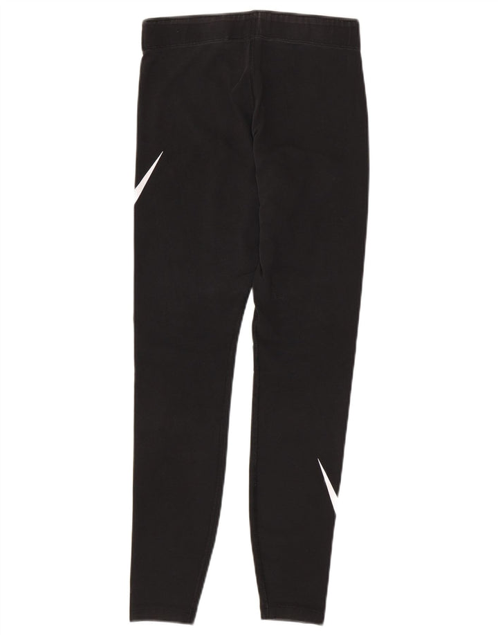 NIKE Leggings gráficos para mujer UK 8 Small Algodón negro