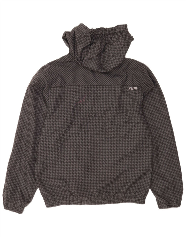 Volcom Chubasquero con capucha para niña 13-14 años XL Gris Pata de gallo Poliéster