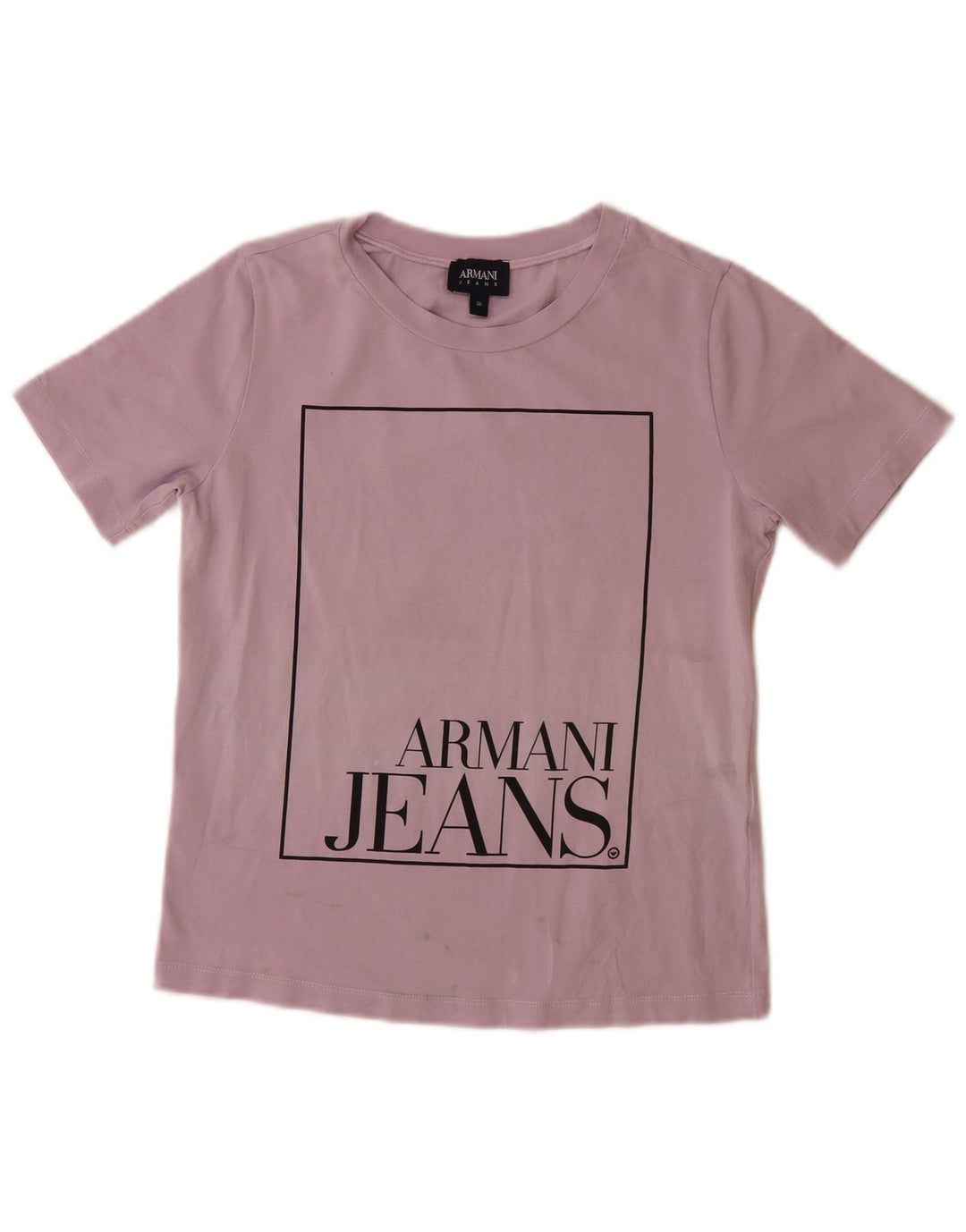 ARMANI JEANS Camiseta gráfica para mujer Top EU 36 Small Púrpura