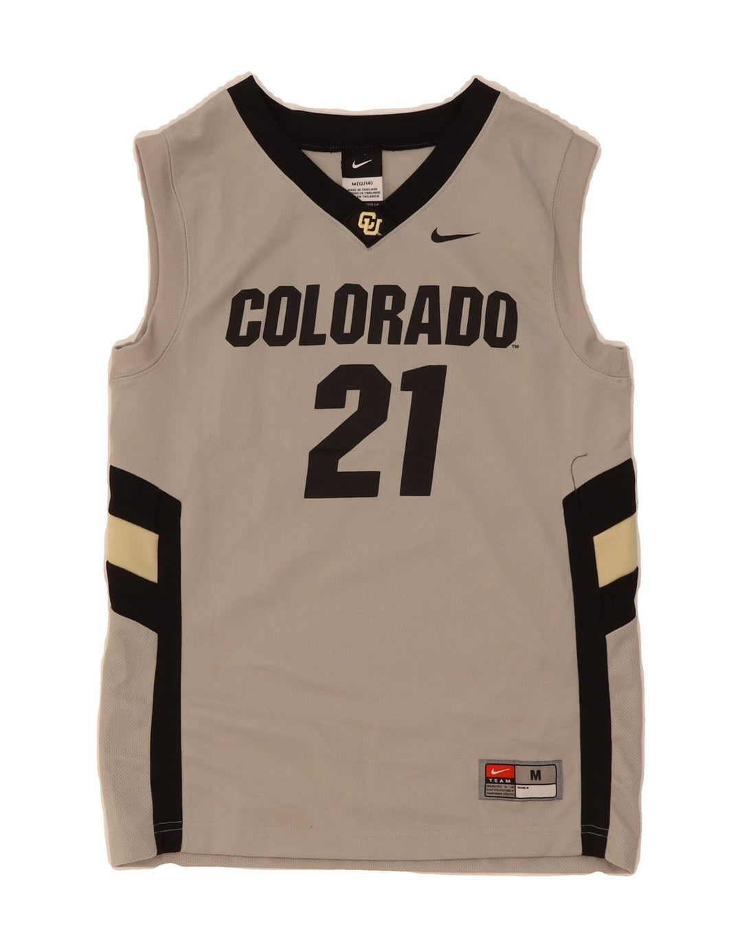 NIKE Boys Colorado Graphic Vest Top 12-13 Years Medium  Grey Polyester Vintage Nike and Second-Hand Nike from Messina Hembry 