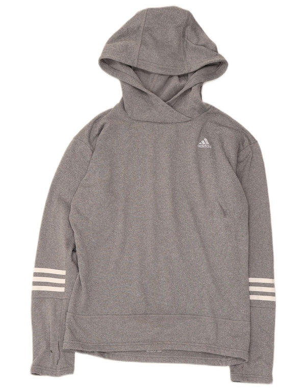Adidas Jersey con capucha extragrande para mujer UK 4/6 XS Gris Poliéster