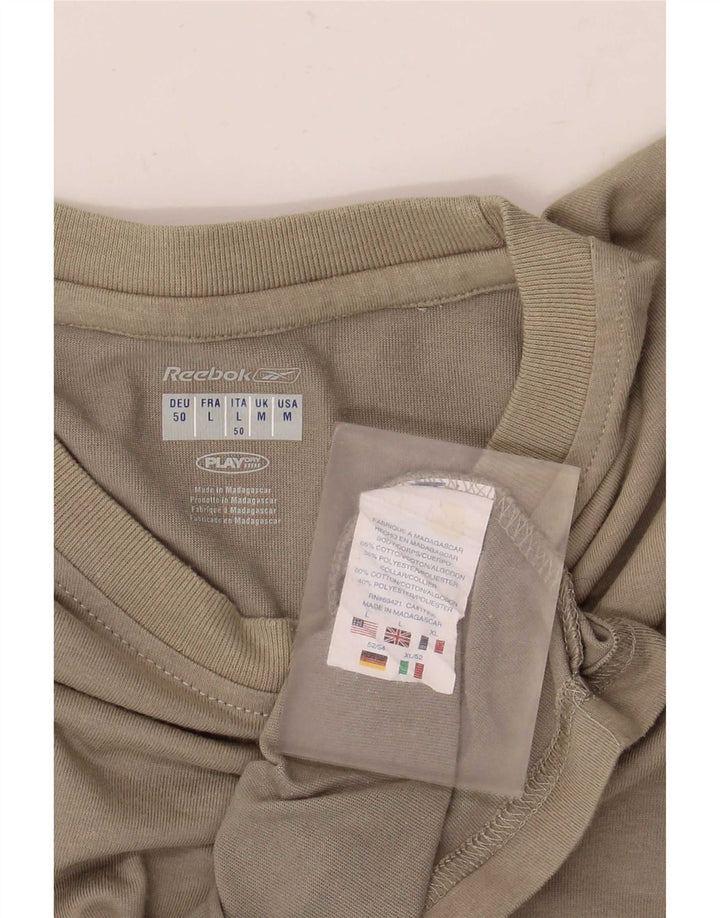 Camiseta Reebok Hombre Top Medium Khaki Cotton
