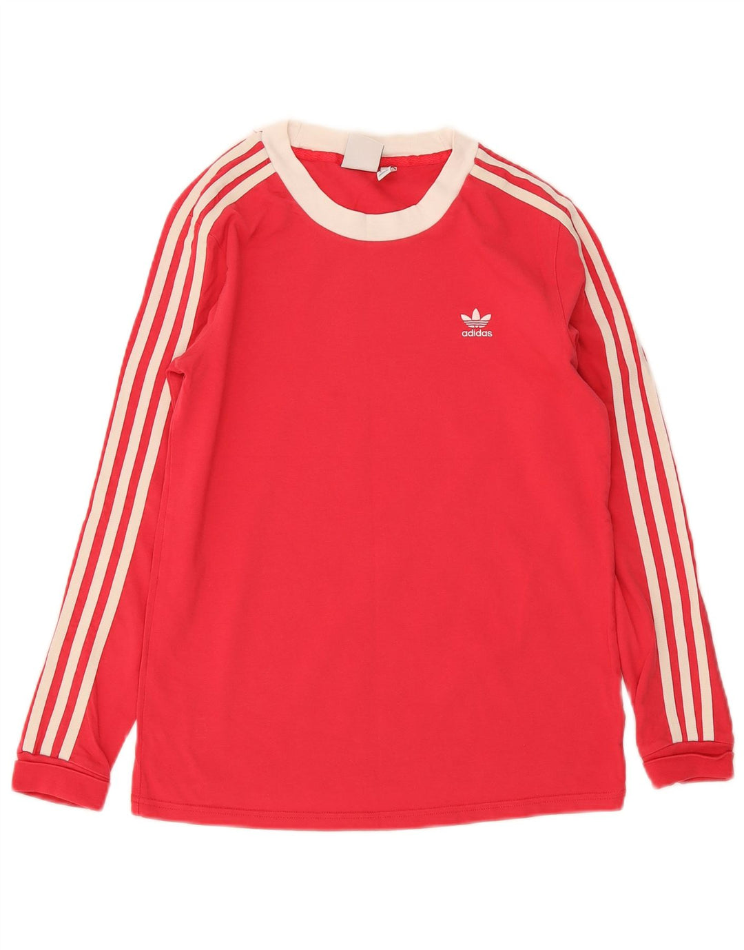Adidas Top de manga larga para mujer UK 10 Small Red Colourblock