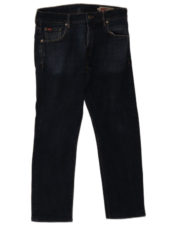 Rifle Jeans ajustados recortados para hombre W32 L26 Algodón azul marino