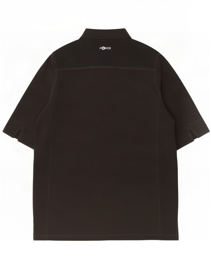 Carhartt Camisa tipo jersey de manga corta con ajuste moderno para hombre XL Poliéster negro