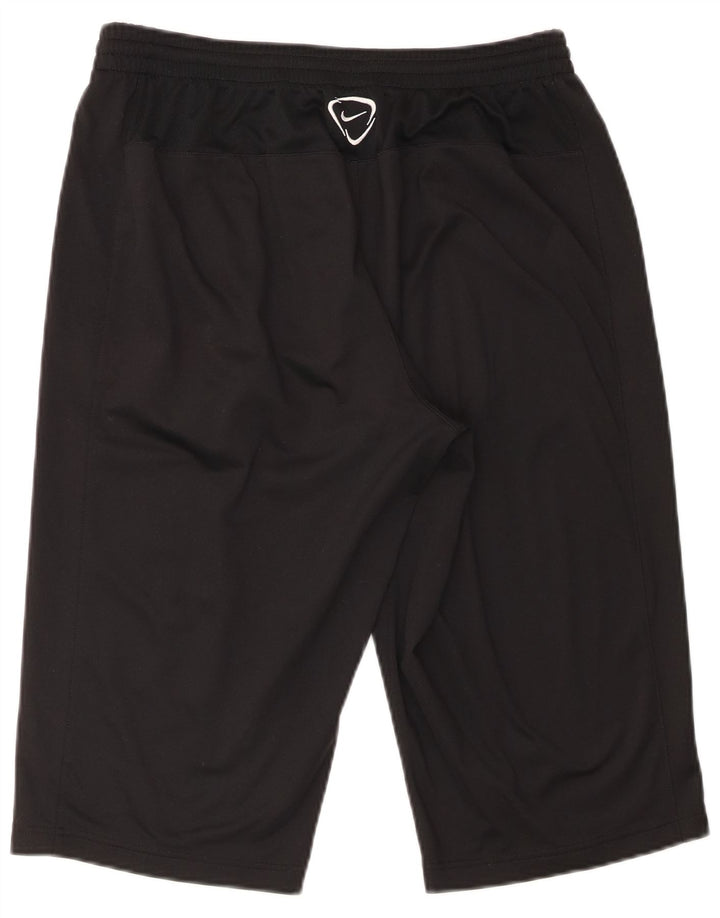 Nike Bermudas Dri Fit para hombre, pantalones cortos deportivos, poliéster negro mediano
