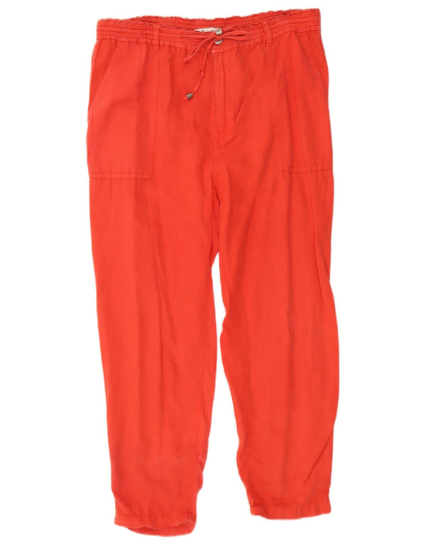 Zara Mujer Pantalones Cortos De Cintura Alta Mediano W28 L24 Naranja