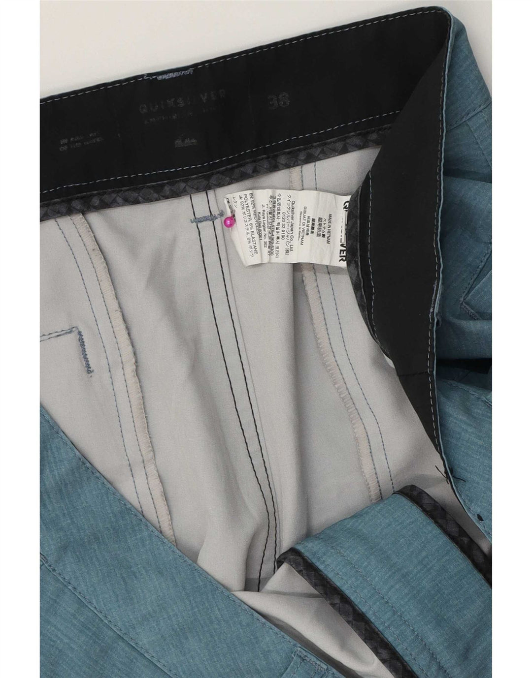 Pantalones cortos chinos Quiksilver para hombre W38 XL Poliéster azul